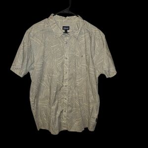 Patagonia Mens Go To Button Down Shirt-XXLarge-Light Blue/White Abstract‎ Design